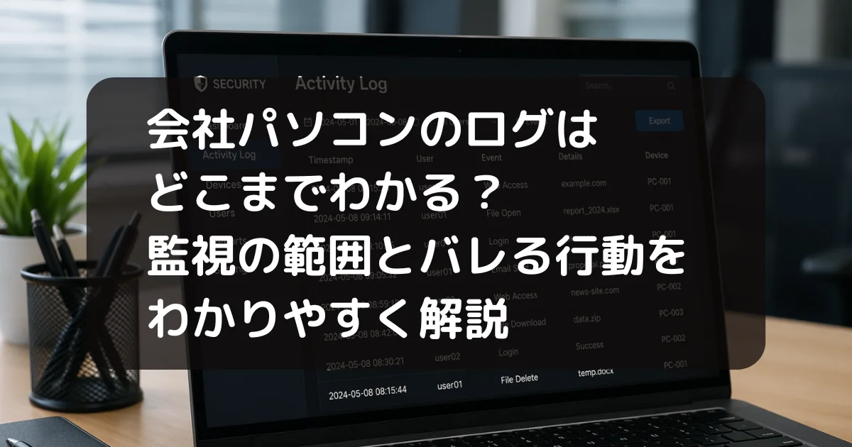 パソコンログについての記事のキャッチアイ