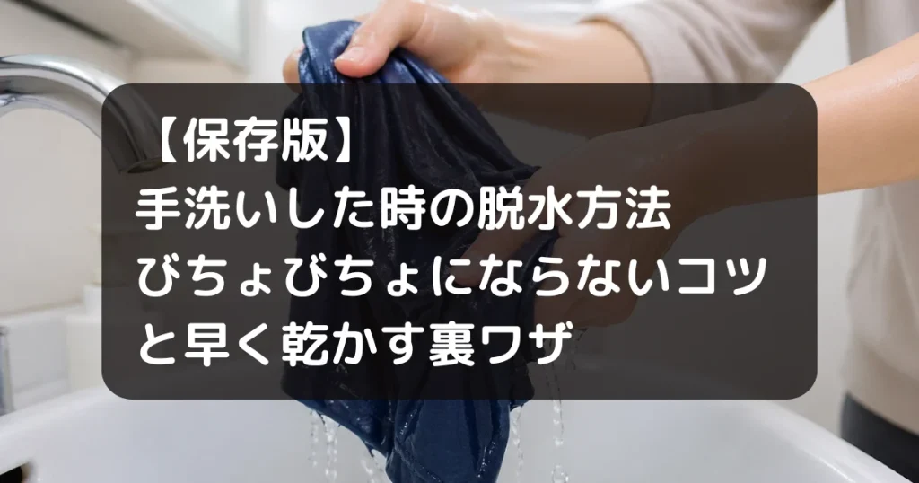 手洗い洗濯の乾燥方法のキャッチアイ